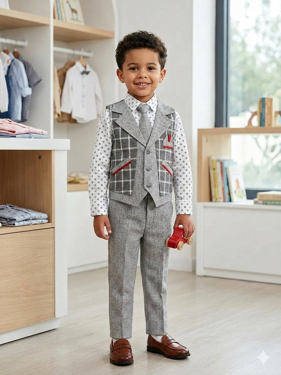 3 Piece Party Wear For Boys